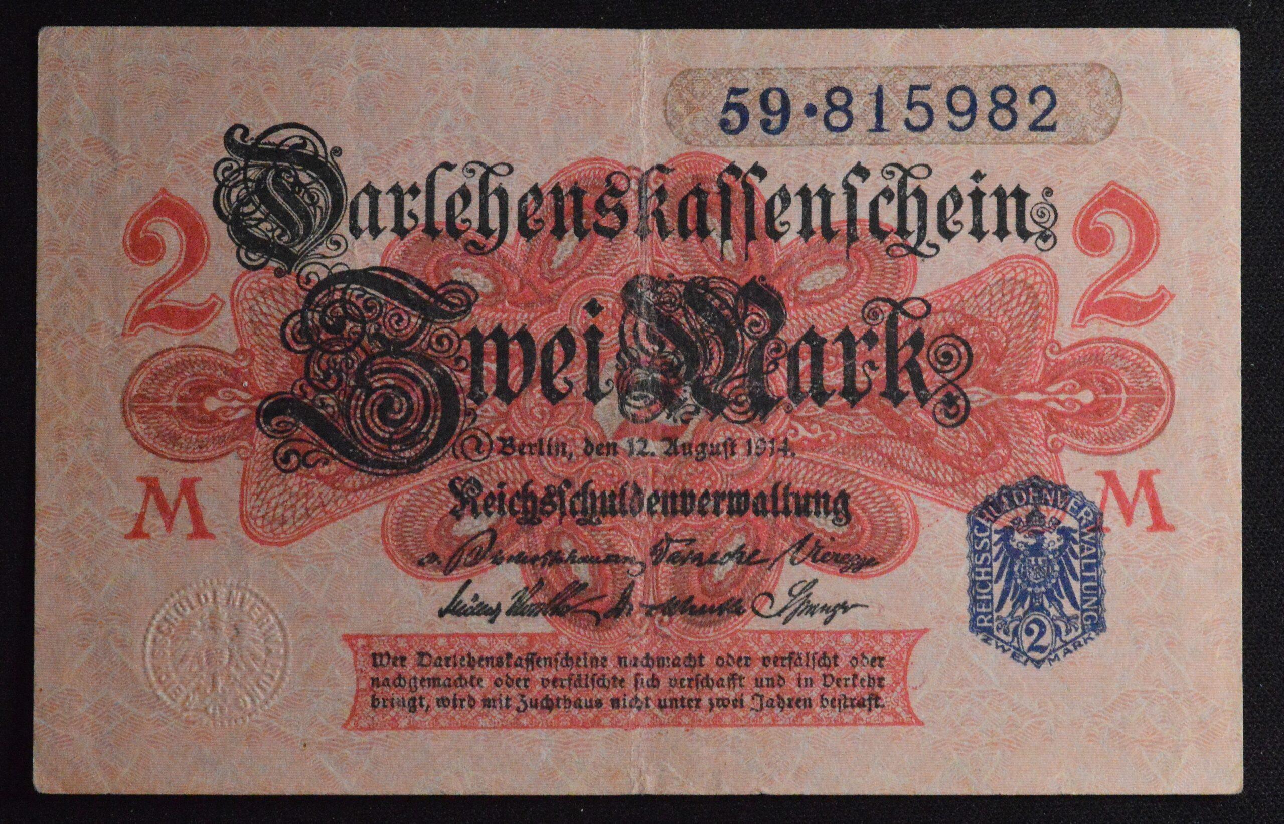 German Notgeld - 2 German Mark Currency