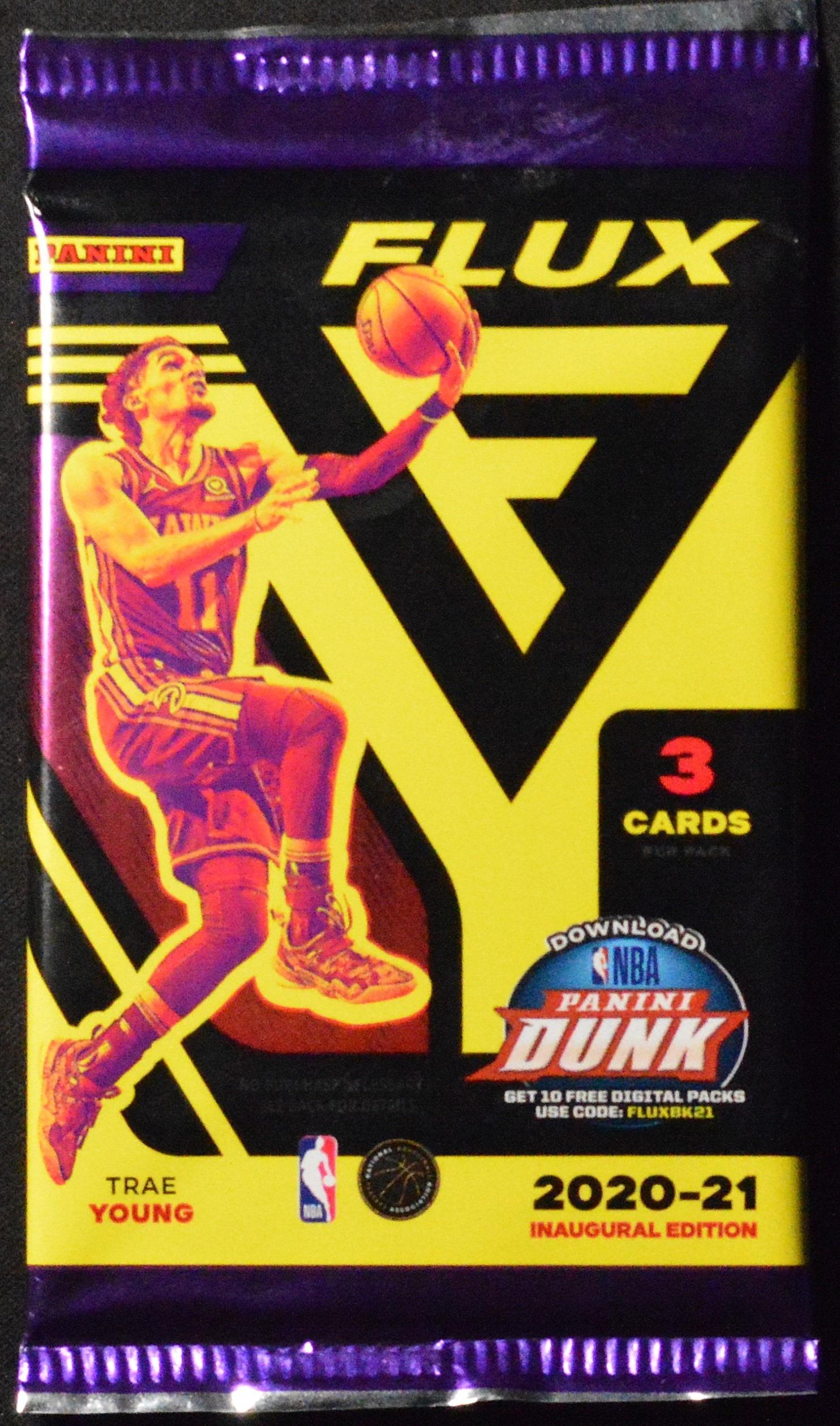2020-21 NBA basketball One Pack of 3 Cards from a Panini FLUX BLASTER BOX | NEW