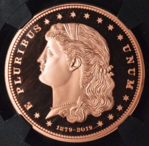 1879-2019 Morgan Schoolgirl Pattern Copper 1 oz Smithsonian Issue NGC PF70 ULTRA CAMEO!