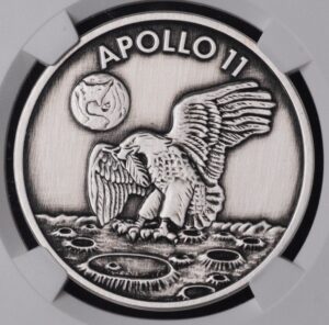 Apollo 11 Medal NGC MS70 Gorgeous Silvered Finish!