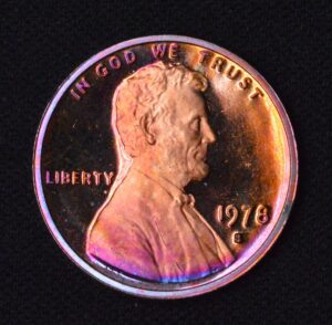 1978-S Lincoln Cent Radical 70's Disco Vibe Colors!