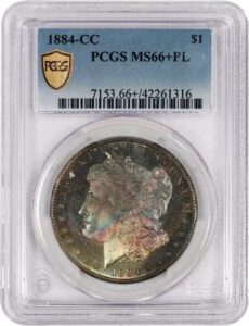 1884-CC Morgan Dollar PCGS MS66+ PL Proof Like Very Rare Beautiful Color