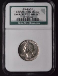 1964 Washington Quarter NGC Binion Hoard - Beautiful Blast White JGS 85