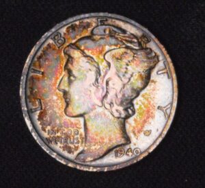 1940 Mercury Silver Dime Gorgeous Color