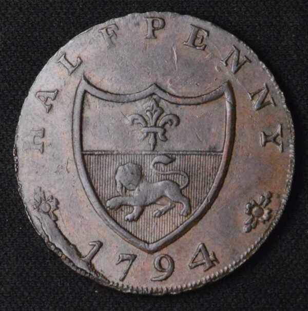 Great Britain Conder Half Penny Token, 1794 Lancaster, John of