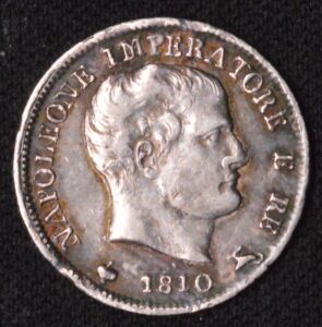 Italian Napoleon I. 1804-1814 5 Soldi 1810 M Beautiful Cameo-like Look!