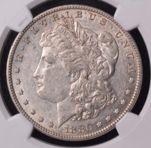 1880-O New Orleans Morgan Silver Dollar NGC AU53 CAC VAM-48 "Hangnail" (TOP 100) WICKED COOL!