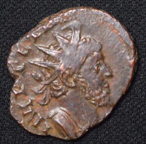 Tetricus I w/ Goddess of Joy, Laetitia, Gallic Roman Coin circa 275 A.D