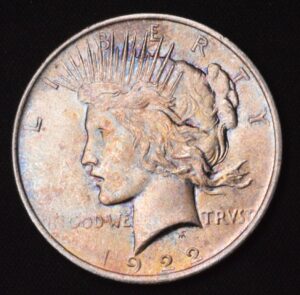 1922 Peace Dollar ORIGINAL RAINBOW TONING! VAM 2AN Super RARE VAM! BU!